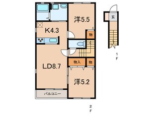 ルナ・岡本の物件間取画像